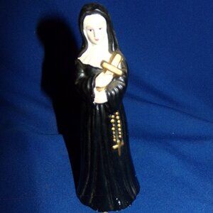 Vintage Nun w/ Cross & Rosary Beads - Saint Rita of Cascia - K's Collectibles